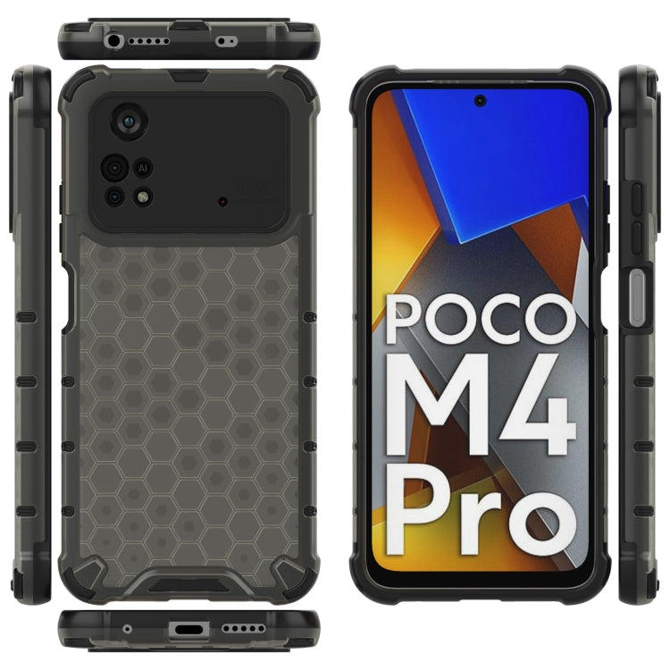 For Xiaomi Poco M4 Pro 4G Shockproof Honeycomb PC + TPU Case