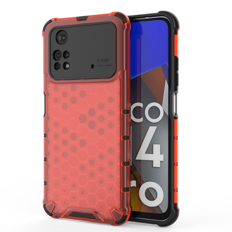 For Xiaomi Poco M4 Pro 4G Shockproof Honeycomb PC + TPU Case