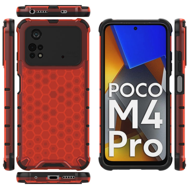 For Xiaomi Poco M4 Pro 4G Shockproof Honeycomb PC + TPU Case
