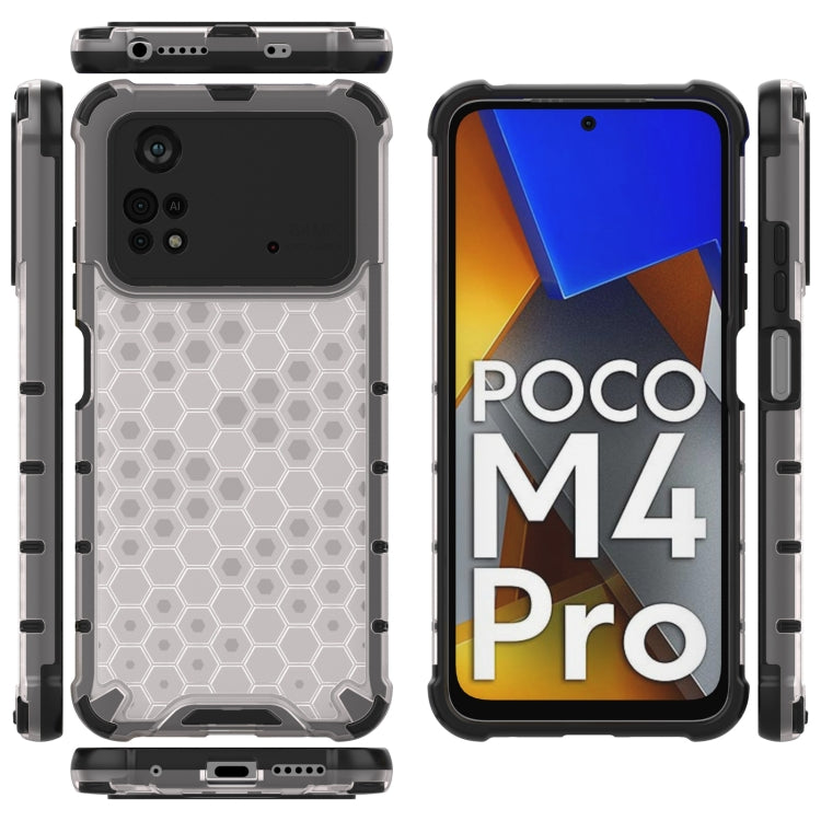 For Xiaomi Poco M4 Pro 4G Shockproof Honeycomb PC + TPU Case