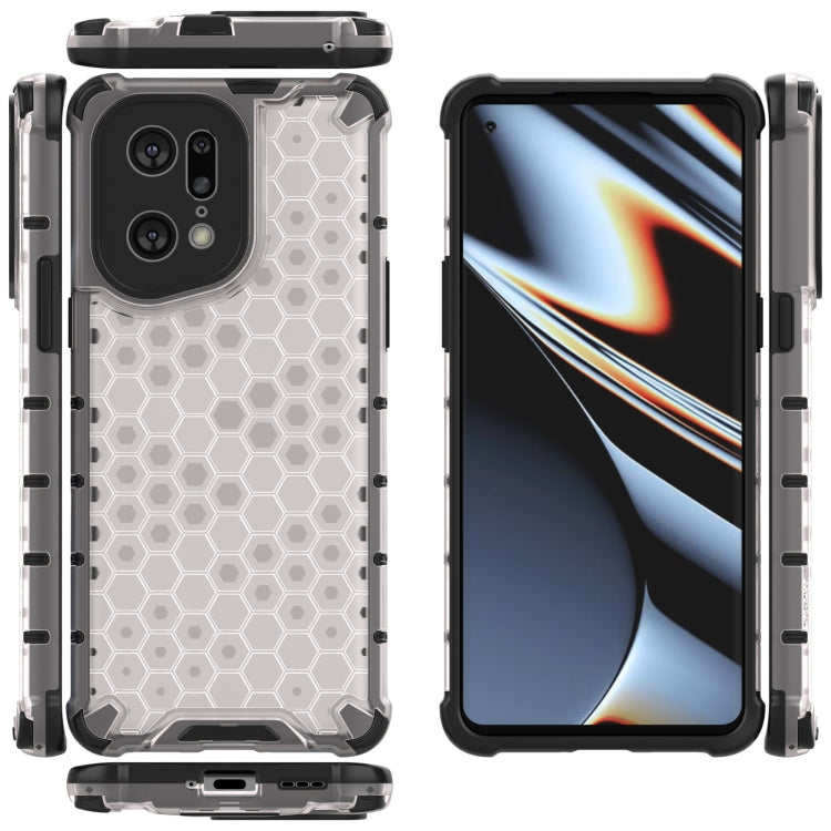 For OPPO Find X5 Pro Shockproof Honeycomb PC + TPU Phone Case