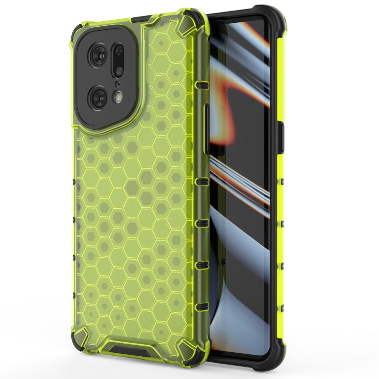For OPPO Find X5 Pro Shockproof Honeycomb PC + TPU Phone Case