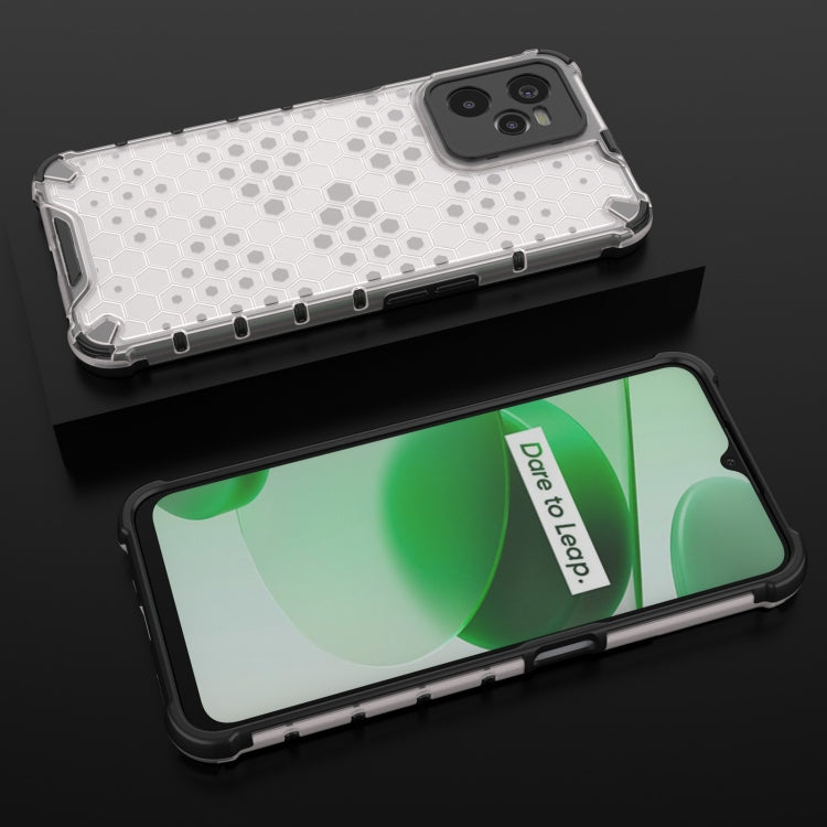 For OPPO Realme C35 Shockproof Honeycomb PC + TPU Phone Case