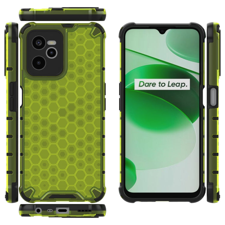 For OPPO Realme C35 Shockproof Honeycomb PC + TPU Phone Case