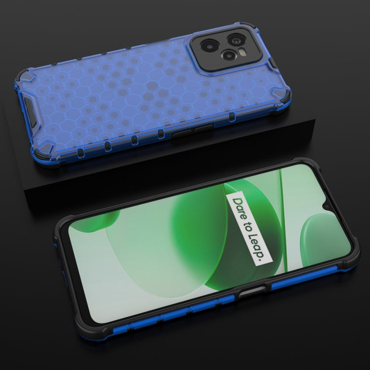 For OPPO Realme C35 Shockproof Honeycomb PC + TPU Phone Case
