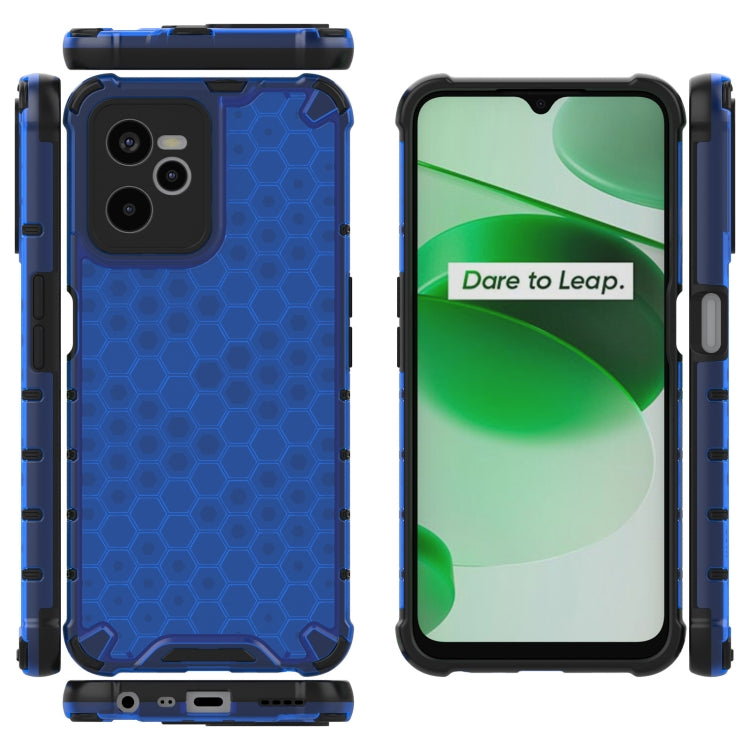 For OPPO Realme C35 Shockproof Honeycomb PC + TPU Phone Case
