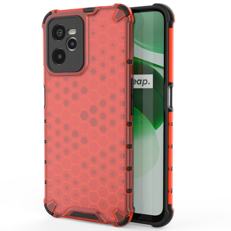 For OPPO Realme C35 Shockproof Honeycomb PC + TPU Phone Case
