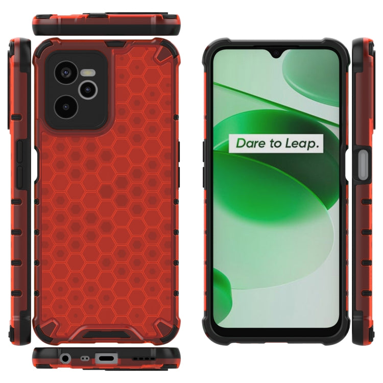 For OPPO Realme C35 Shockproof Honeycomb PC + TPU Phone Case