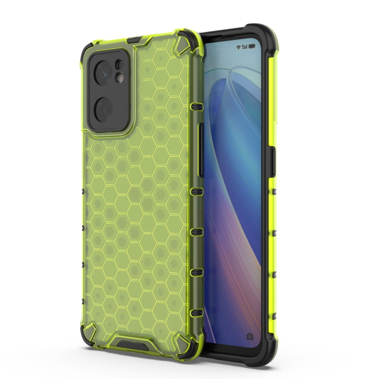 For OPPO Reno7 SE 5G Shockproof Honeycomb PC + TPU Phone Case