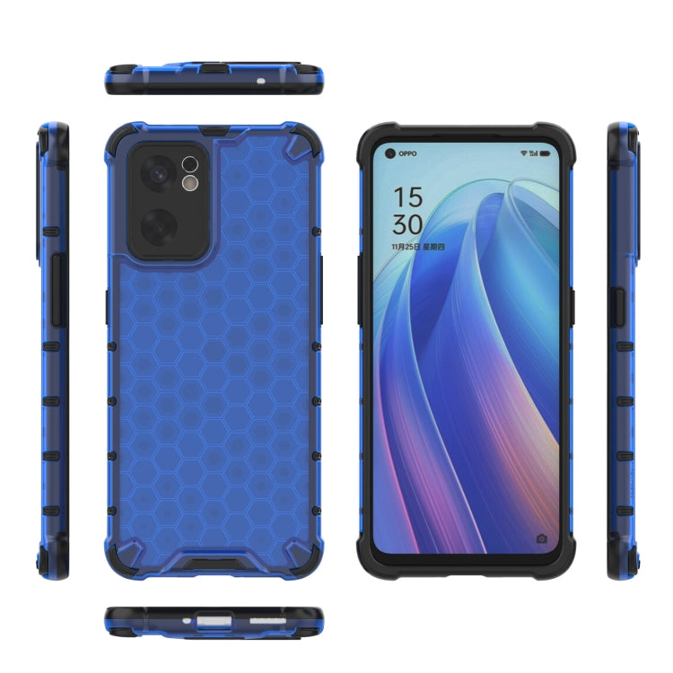 For OPPO Reno7 SE 5G Shockproof Honeycomb PC + TPU Phone Case