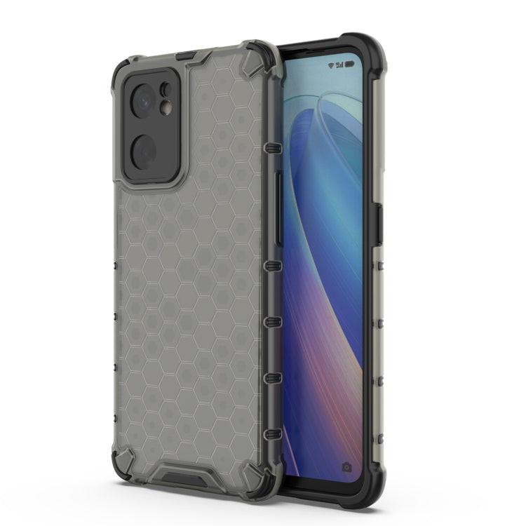 For OPPO Reno7 SE 5G Shockproof Honeycomb PC + TPU Phone Case