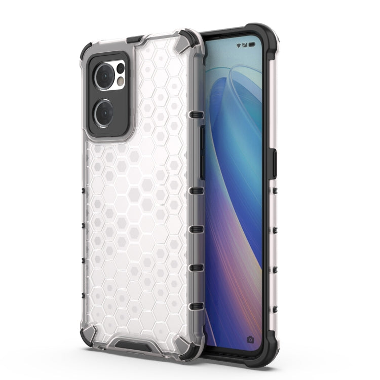 For OPPO Reno7 5G Global / Find X5 Lite Shockproof Honeycomb PC + TPU Phone Case