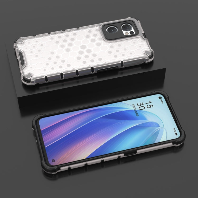For OPPO Reno7 5G Global / Find X5 Lite Shockproof Honeycomb PC + TPU Phone Case