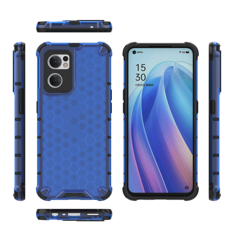 For OPPO Reno7 5G Global / Find X5 Lite Shockproof Honeycomb PC + TPU Phone Case