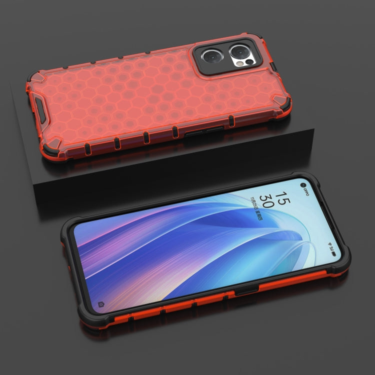 For OPPO Reno7 5G Global / Find X5 Lite Shockproof Honeycomb PC + TPU Phone Case