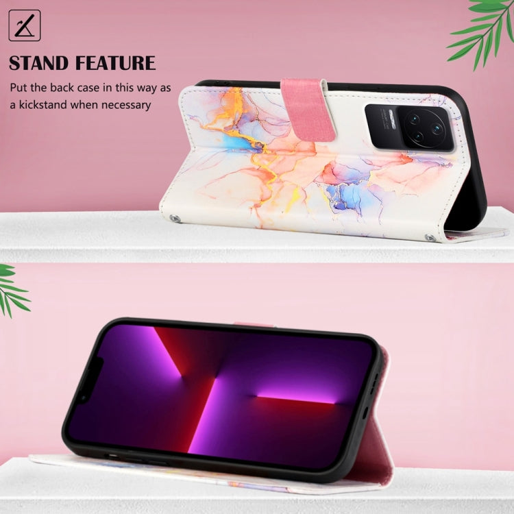 For Xiaomi Redmi K50 PT003 Marble Pattern Flip Leather Phone Case