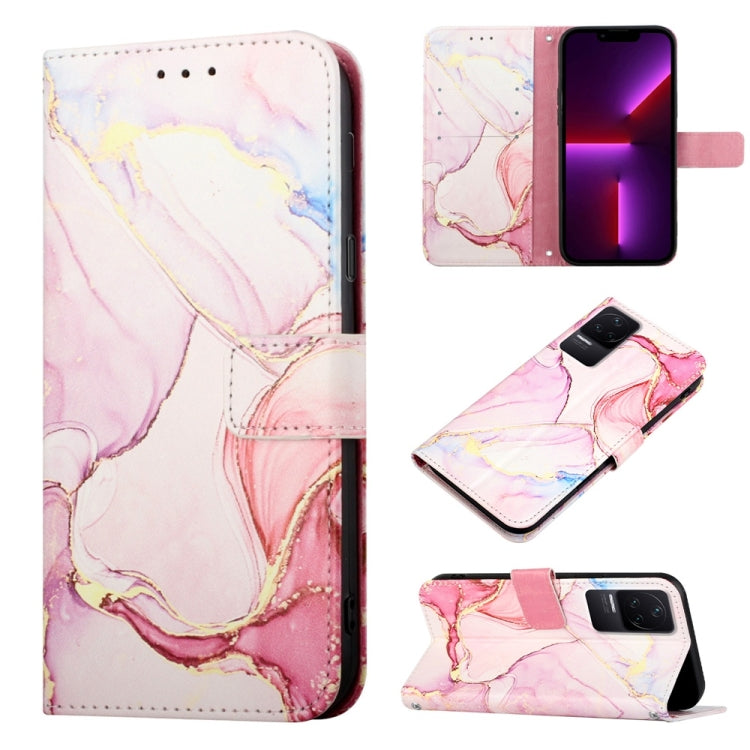 For Xiaomi Redmi K50 PT003 Marble Pattern Flip Leather Phone Case
