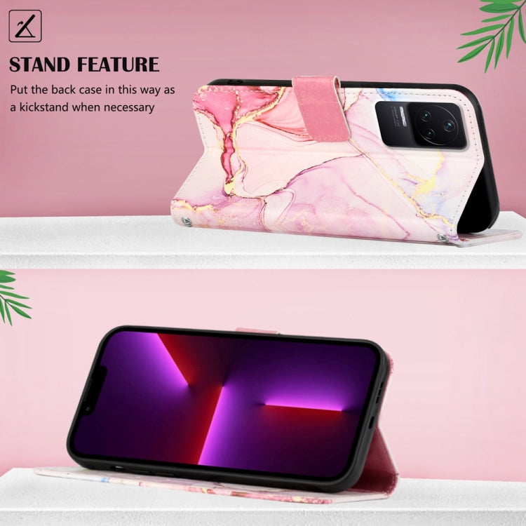 For Xiaomi Redmi K50 PT003 Marble Pattern Flip Leather Phone Case