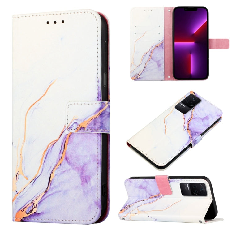 For Xiaomi Redmi K50 PT003 Marble Pattern Flip Leather Phone Case