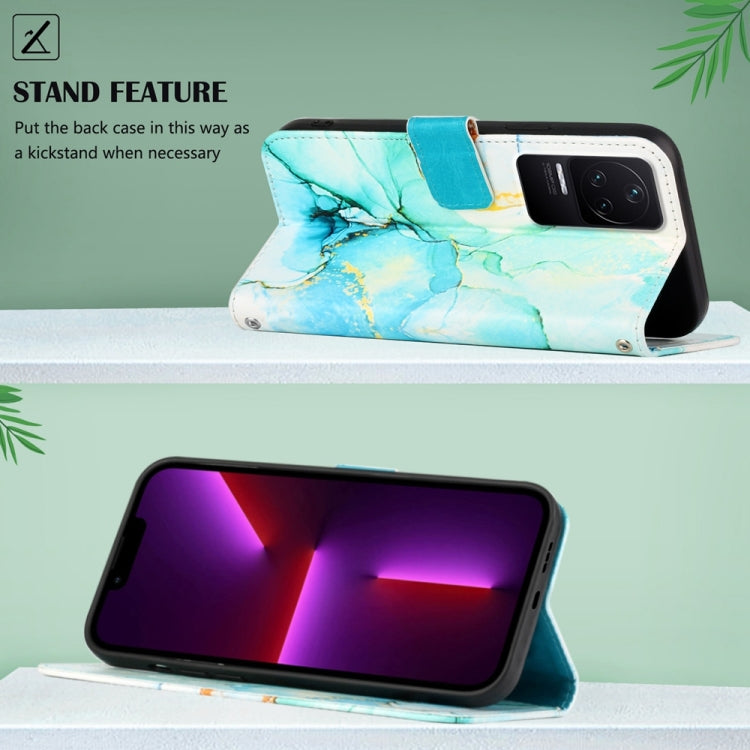 For Xiaomi Redmi K50 Pro PT003 Marble Pattern Flip Leather Phone Case