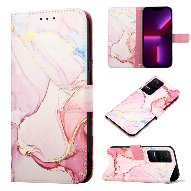 For Xiaomi Redmi K50 Pro PT003 Marble Pattern Flip Leather Phone Case