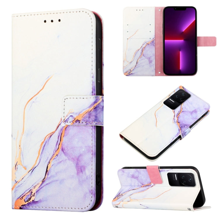 For Xiaomi Redmi K50 Pro PT003 Marble Pattern Flip Leather Phone Case