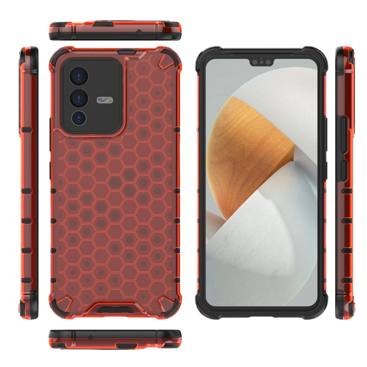 For vivo S12 / V23 5G Shockproof Honeycomb PC + TPU Phone Case