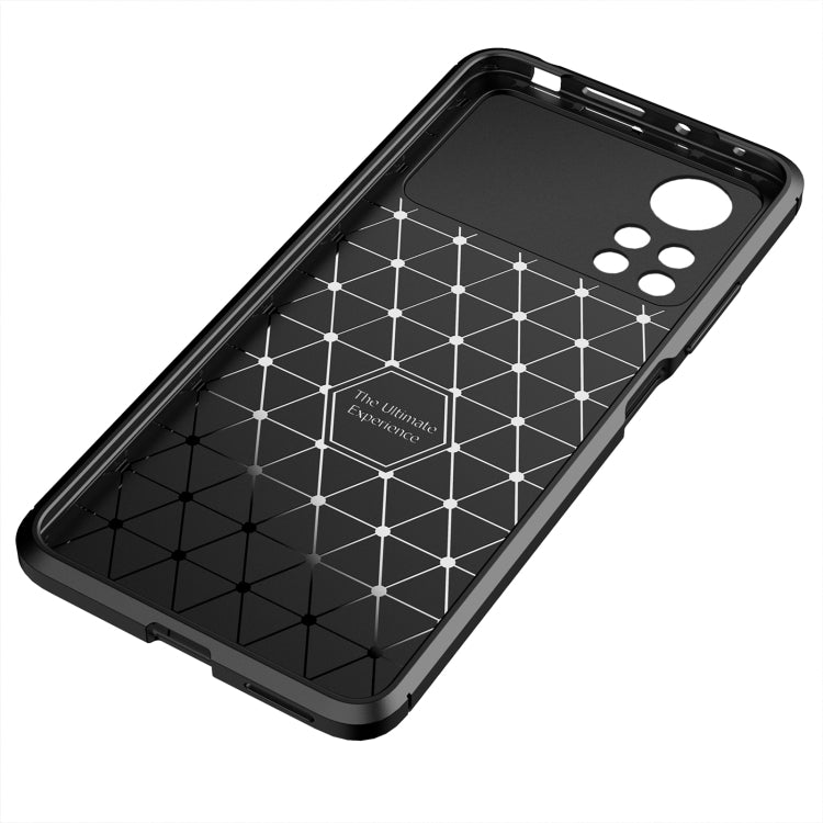 For Xiaomi Poco X4 Pro 5G Precise Hole Carbon Fiber Texture Shockproof TPU Phone Case