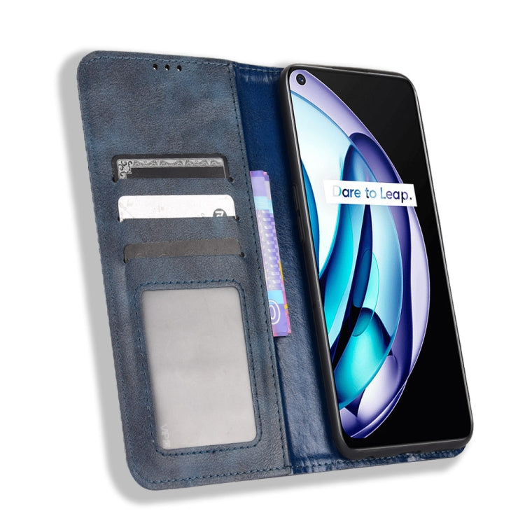 For OPPO Realme Q3T / Q3S Magnetic Buckle Retro Texture Leather Phone Case