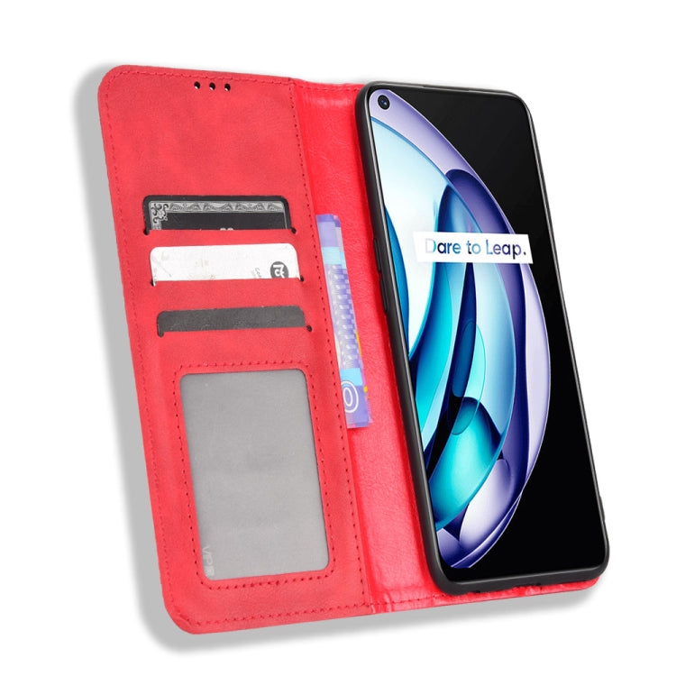 For OPPO Realme Q3T / Q3S Magnetic Buckle Retro Texture Leather Phone Case