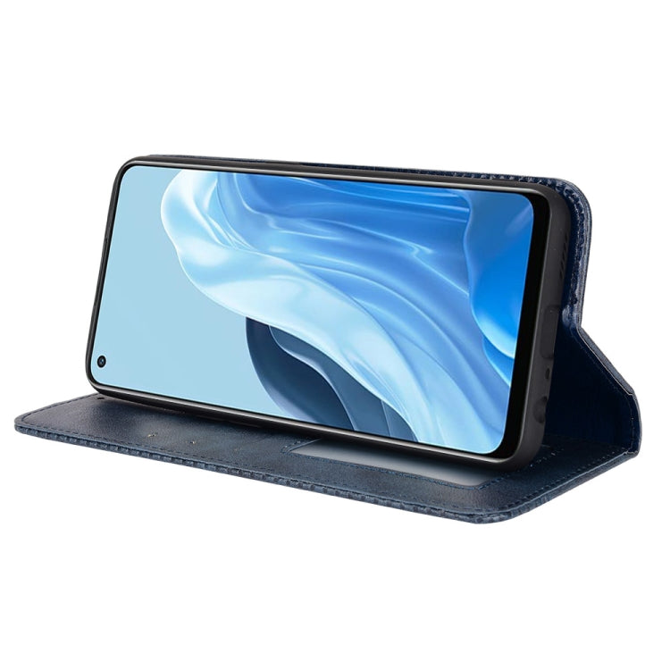 For OPPO Reno7 5G / Find X5 Lite Magnetic Buckle Retro Texture Leather Phone Case