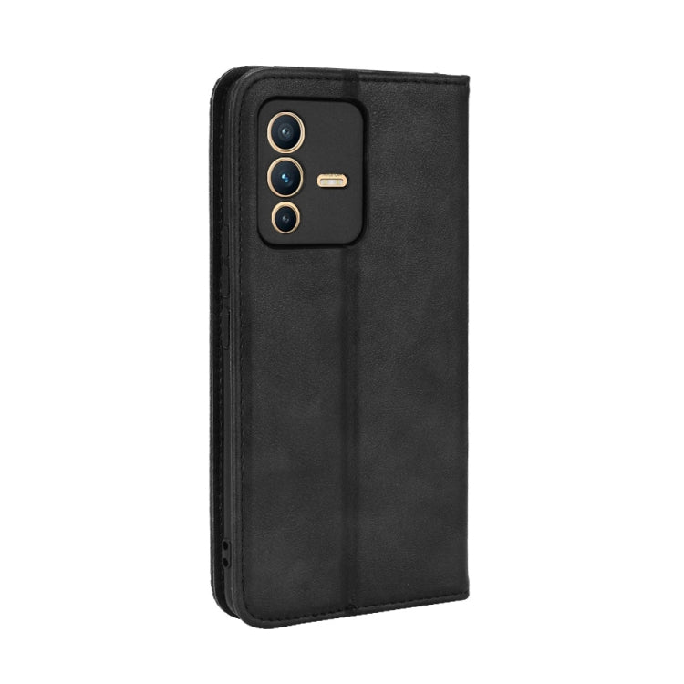 For vivo S12 / V23 5G Magnetic Buckle Retro Texture Leather Phone Case