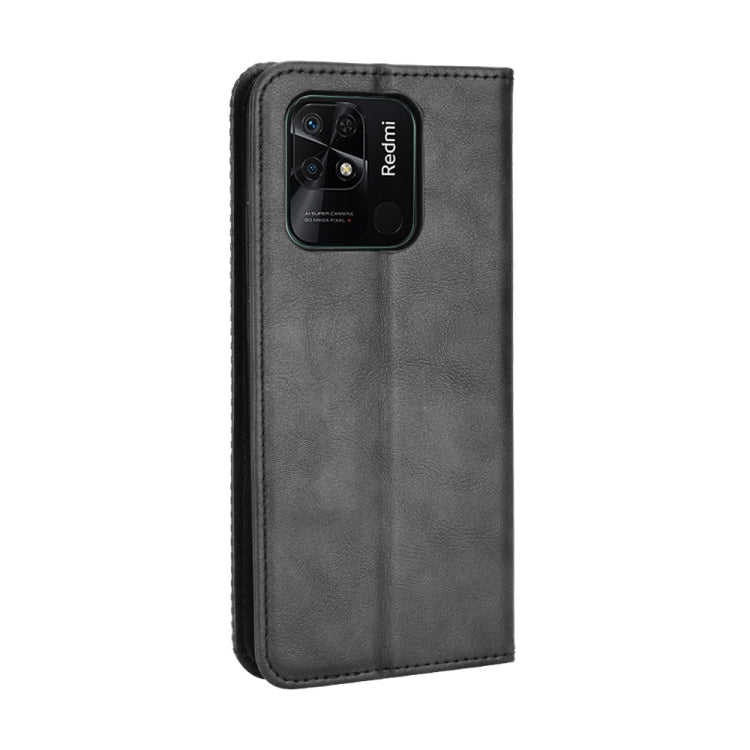 For Xiaomi Redmi 10C Magnetic Buckle Retro Texture Leather Phone Case