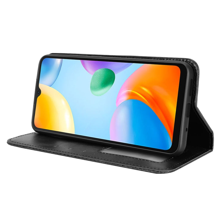 For Xiaomi Redmi 10C Magnetic Buckle Retro Texture Leather Phone Case