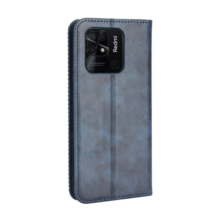 For Xiaomi Redmi 10C Magnetic Buckle Retro Texture Leather Phone Case