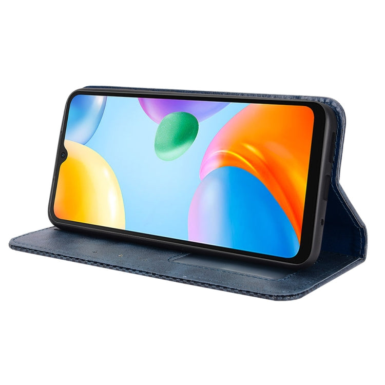 For Xiaomi Redmi 10C Magnetic Buckle Retro Texture Leather Phone Case