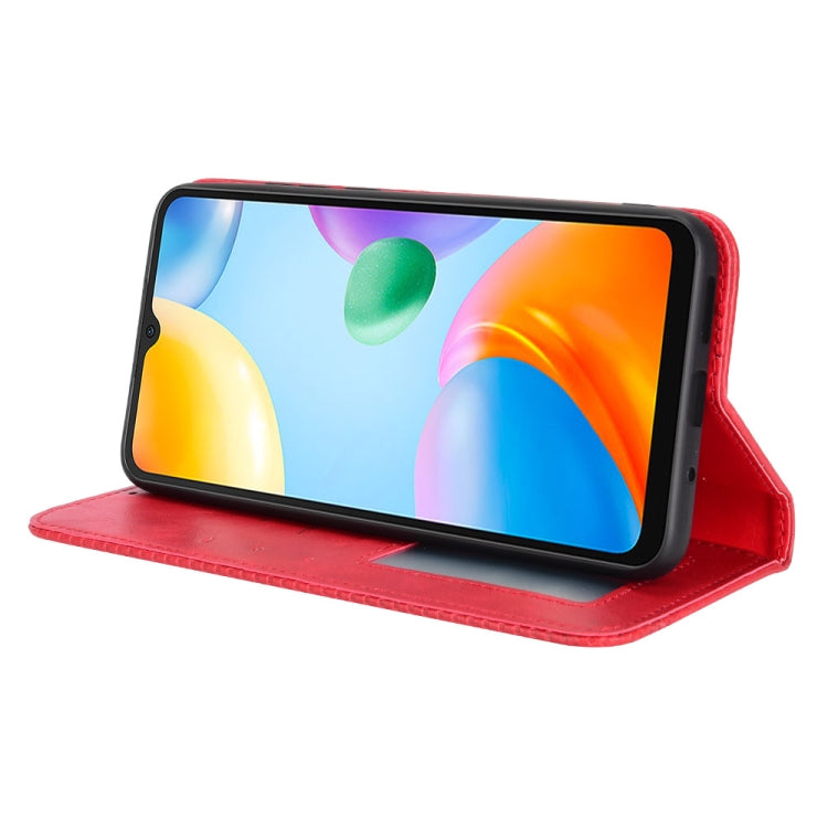 For Xiaomi Redmi 10C Magnetic Buckle Retro Texture Leather Phone Case