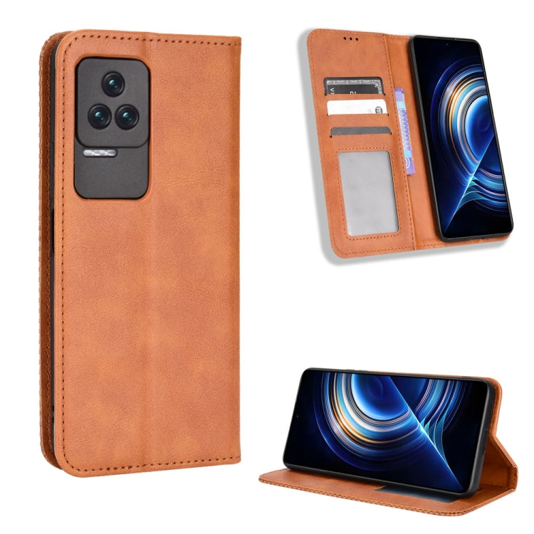 For Xiaomi Redmi Note 10S Magnetic Buckle Retro Texture Leather Phone Case