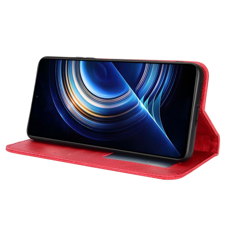 For Xiaomi Redmi Note 10S Magnetic Buckle Retro Texture Leather Phone Case