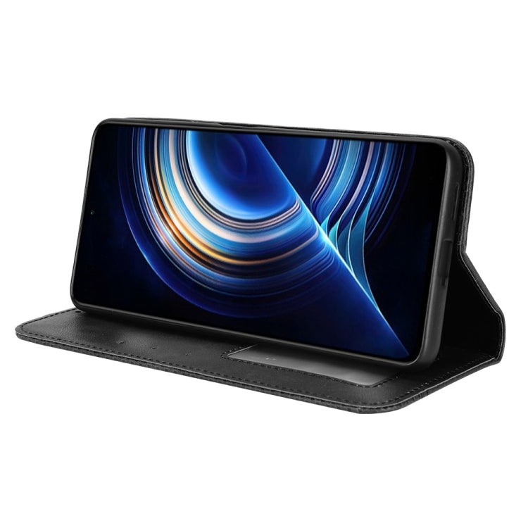 For Xiaomi Redmi K50 / K50 Pro Magnetic Buckle Retro Texture Leather Phone Case