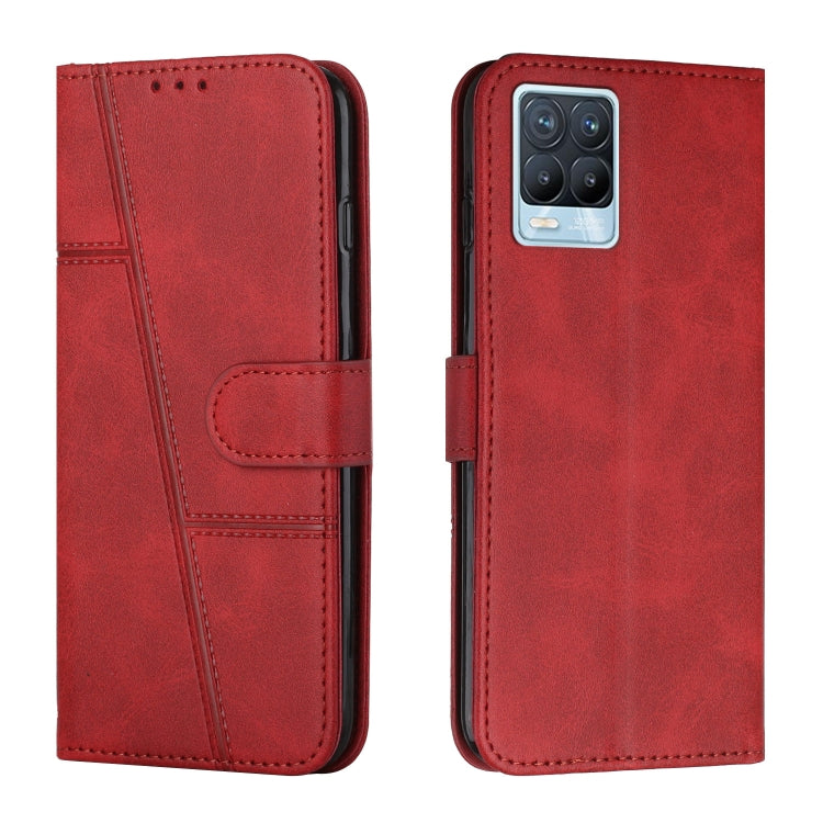 For OPPO Realme 8 / 8 Pro Stitching Calf Texture Buckle Leather Phone Case