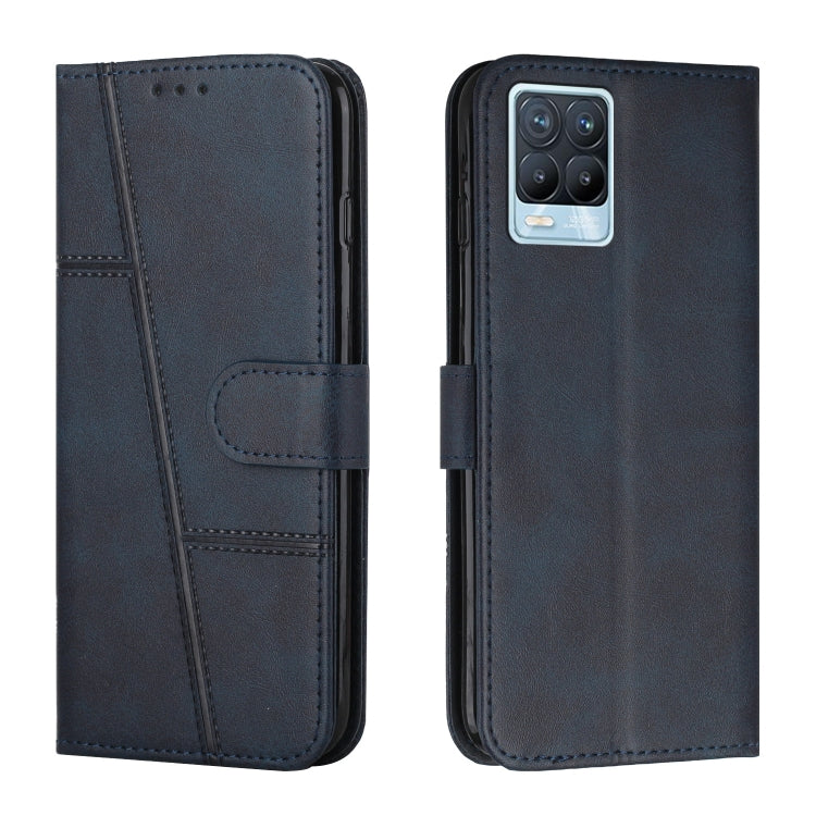 For OPPO Realme 8 / 8 Pro Stitching Calf Texture Buckle Leather Phone Case
