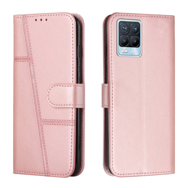 For OPPO Realme 8 / 8 Pro Stitching Calf Texture Buckle Leather Phone Case