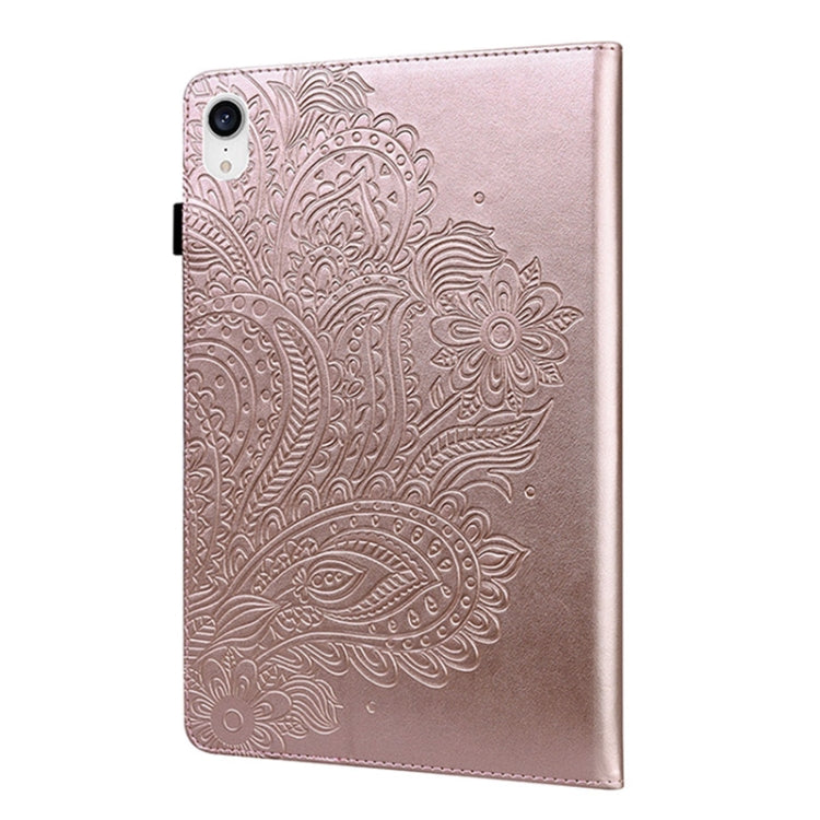 For iPad mini 6 Peacock Embossed Pattern TPU + PU Leather Tablet Case