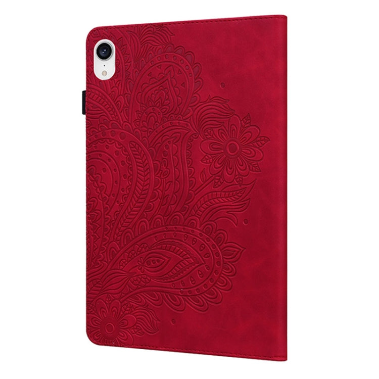For iPad mini 6 Peacock Embossed Pattern TPU + PU Leather Tablet Case