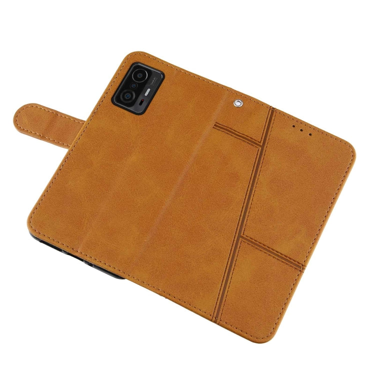For Xiaomi 11T / 11T Pro Stitching Calf Texture Buckle Leather Phone Case