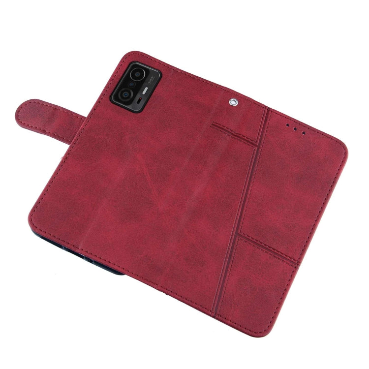For Xiaomi 11T / 11T Pro Stitching Calf Texture Buckle Leather Phone Case