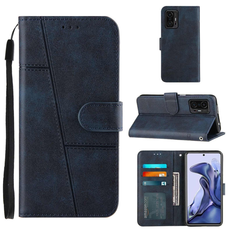 For Xiaomi 11T / 11T Pro Stitching Calf Texture Buckle Leather Phone Case