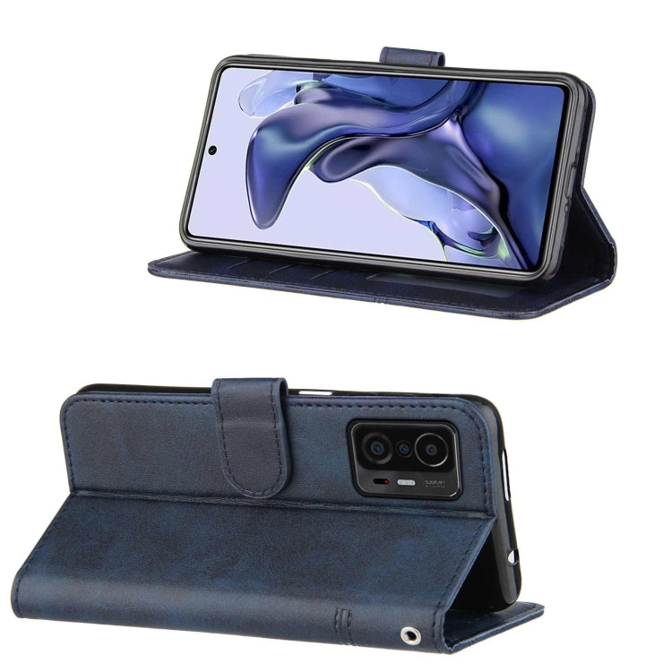 For Xiaomi 11T / 11T Pro Stitching Calf Texture Buckle Leather Phone Case