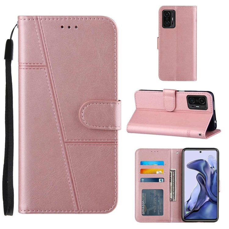 For Xiaomi 11T / 11T Pro Stitching Calf Texture Buckle Leather Phone Case